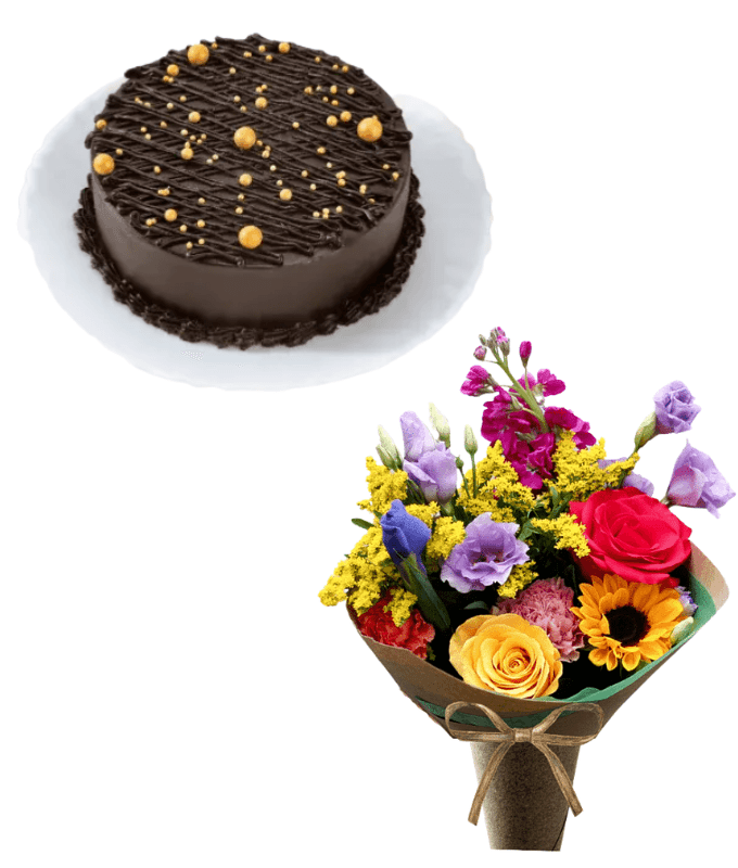 Vibrant Blooms & Chocolate Bliss Combo