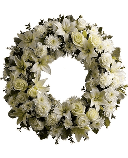 White Sympathy Wreath