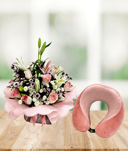 Travelling Pillow Floral Combo