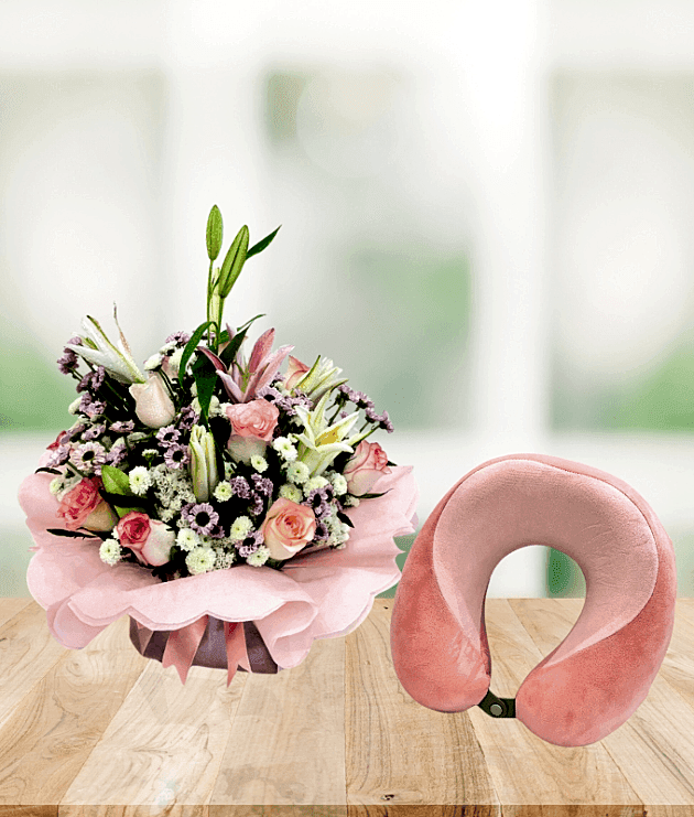 Travelling Pillow Floral Combo