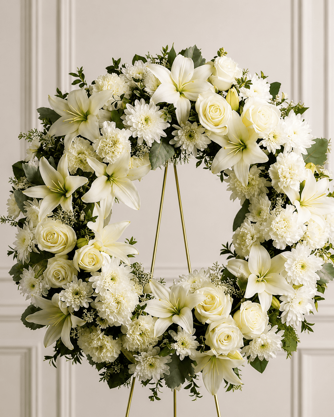 White Sympathy Wreath