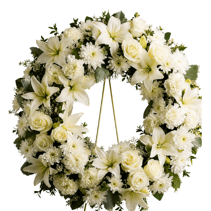 White Sympathy Wreath