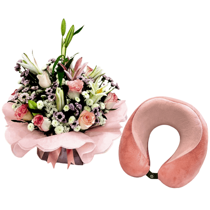 Travelling Pillow Floral Combo