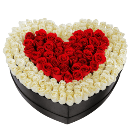 heart shaped roses bouquet