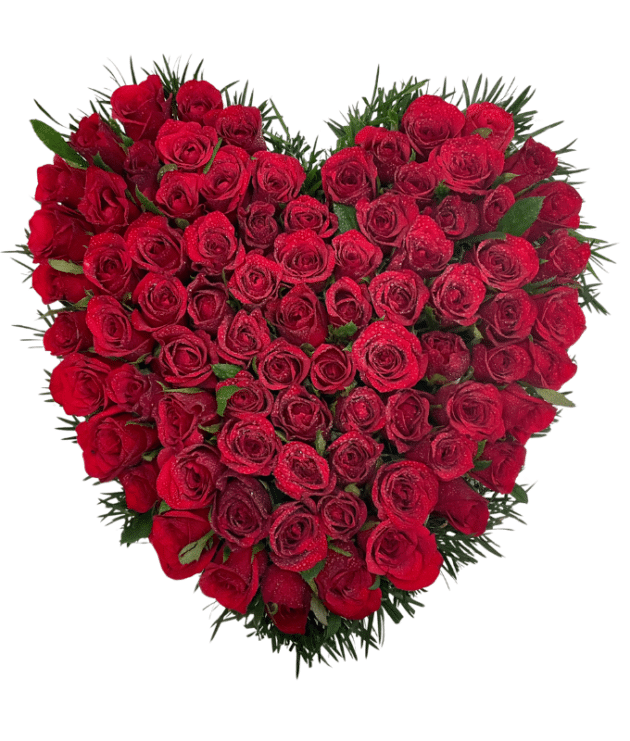 heartshape roses bouquet