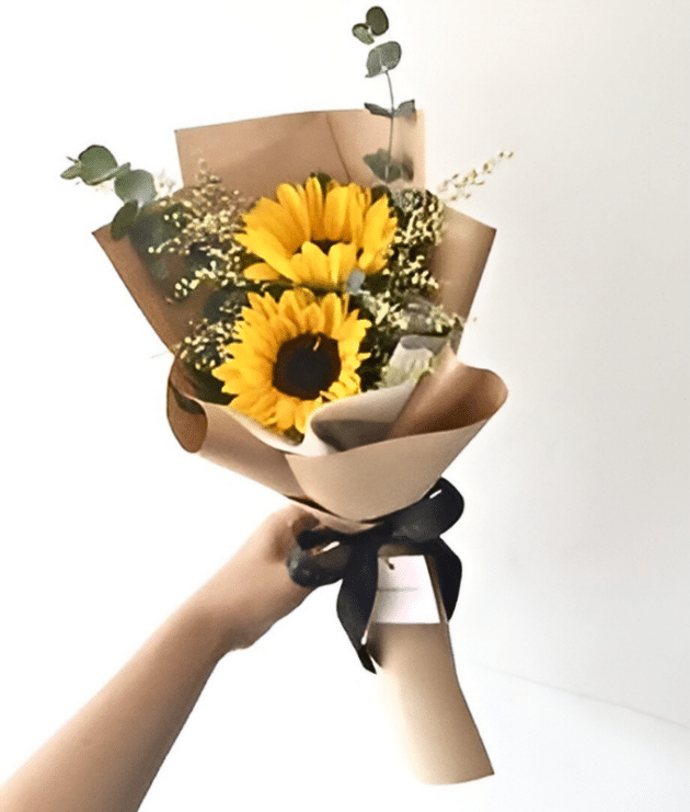 Two sunflowers handbunch