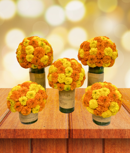 Remove term: Indian festive Marigold Floral arrangement Indian festive Marigold Floral arrangement