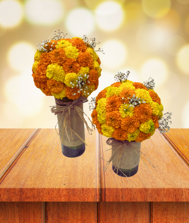 Indian festive Marigold Floral arrangement Indian festive Marigold Floral arrangement