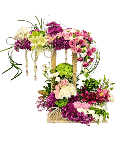 Two tier elegant floral arrangement