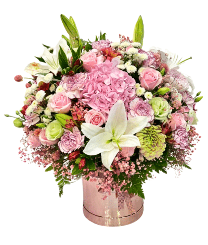 Floral arrangement in box